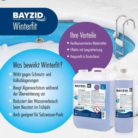 1 X 5 Litre BAYZID Winterfit Produit D'hivernage Piscine – Image 2