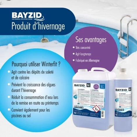 1 X 5 Litre BAYZID Winterfit Produit D'hivernage Piscine – Image 3