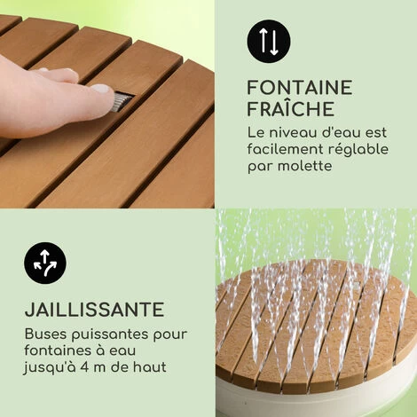 Douche De Jardin - Blumfeldt Sumatra Breeze RD - WPC Aluminium Ø 70.4cm - Douche D'extérieur - Base Antidérapante - Design Rond – Image 4