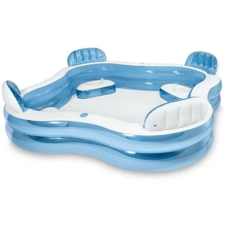 INTEX Piscine Gonflable Avec 4 Sieges Pour Enfant Et Famille - 2,29x2,29x0,66m