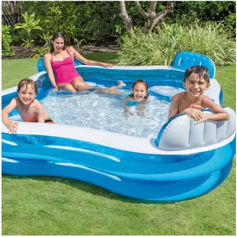 INTEX Piscine Gonflable Avec 4 Sieges Pour Enfant Et Famille - 2,29x2,29x0,66m – Image 3