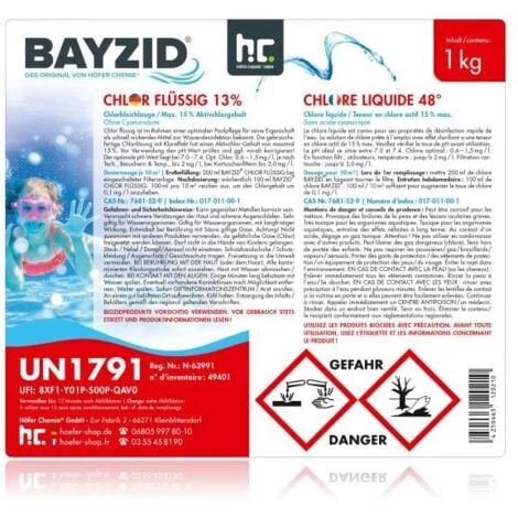 15 X 1 Kg Bayzid Chlore Choc Liquide 48° – Image 3