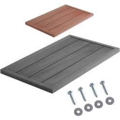 AREBOS Élément De Sol Pour Douche Solaire Ou Piscine Douche De Jardin Douche De Piscine Plaque De Sol 101 X 63 X 5,5 Cm