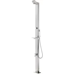 Douche De Jardin 220 Cm Acier Inoxydable VidaXL