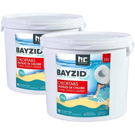 2 X 5 Kg Bayzid Pastilles De Chlore Choc (20g)