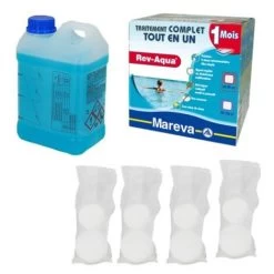 Kit Rev-Aqua MAREVA Traitement Complet Pour Piscine De 60 à 90 M3 - 1 Mois - 140021U
