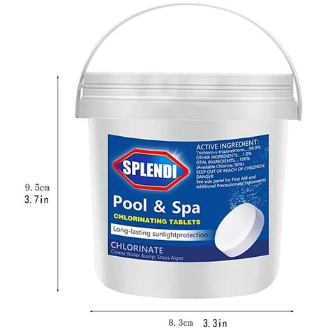 Tablette De Nettoyage Effervescente Multifonctionnelle De 300 Pièces/bouteille Pour La Tablette De Chloration De Piscine Pour Le Nettoyage De Piscine – Image 4