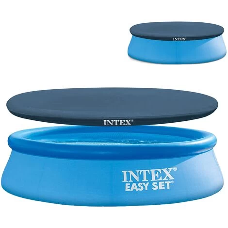 Intex Piscine Familiale Gonflable 244x61cm Piscine D'été Pour Enfants Avec Bache