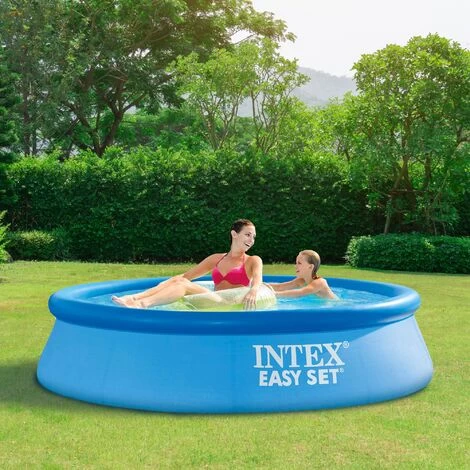 Intex Piscine Familiale Gonflable 244x61cm Piscine D'été Pour Enfants Avec Bache – Image 5