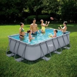 Summer Waves Piscine Tubulaire Rectang,4x2x1m Summer