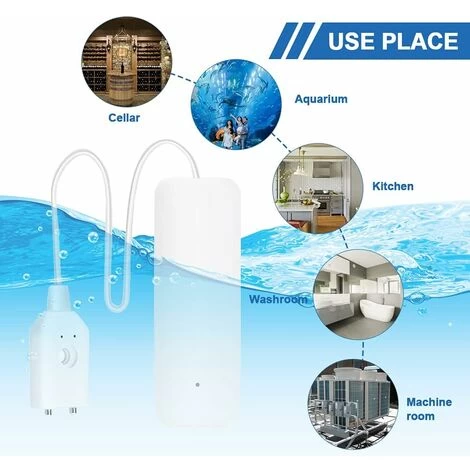 Wasserleck-Alarm, Betterlife Wasserleck-Detektor Überschwemmungs-Detektor Wasser-Alarm Drahtloser Wasser-Detektor Mit 60 DB Alarmton, Push-Benachrichtigung Auf Tuya Smart/Smart Life App – Image 5