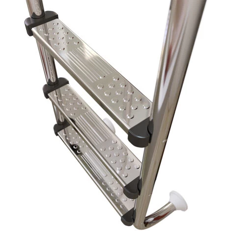 Échelle De Piscine Acier Inoxydable Brillant Avec 3 Barreaux – Image 5