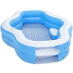 Piscine Gonflable Pour Enfants Bestway 270x198x51 Cm Bleu Avec Fenêtre Transparente Plus De 6 Ans