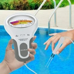 Analyseur De Qualité De L'eau, Testeur Numérique De Chlore Et De PH Cl2 Pour Piscines, Analyseur De Qualité De L'eau De Spa Avec Sonde Pour Piscines Ou Spas De Taille Domestique, 1 Pile Alcaline AA (1