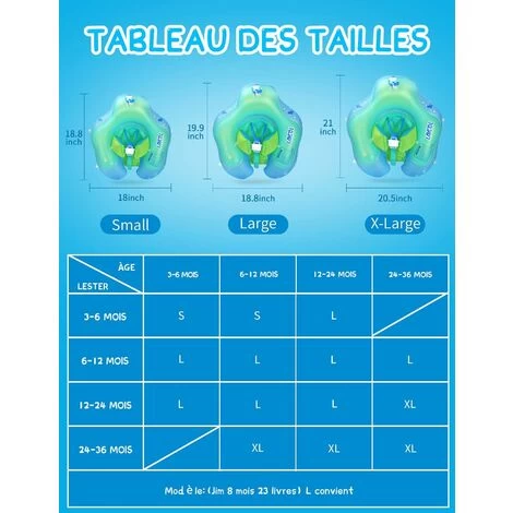 Bouee Bebe Anneau De Bain Bébé Bouee Piscine Enfant Nouveau Bouée Bébé De 3 à 36 Mois – Image 5