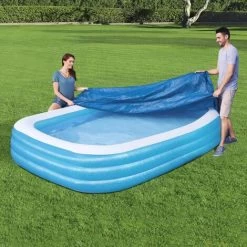 Elegant-Stil Bestway Couverture De Piscine Flowclear 305x183x56 Cm,pour Salon/Jardin,Montage Facile,0,74 Kg