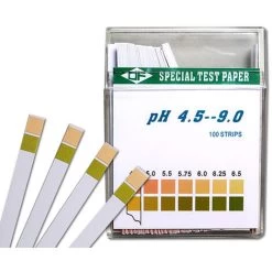 Bandelettes De Test De PH 100 Pièces, Papier De Test Tournesol, Plage De Mesure 4,5-9, Papier Indicateur Universel, Test D'acidité Pour Aquariums, Eau Potable