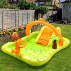 Piscine Pour Enfant Gonflable -Aire De Jeux Aquatique 246x193x110cm