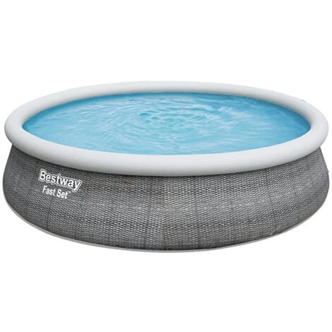 Piscine Autoportante Ronde Ø 4,57 X 1,07 M Aspect Résine Tressée Fast Set De Bestway