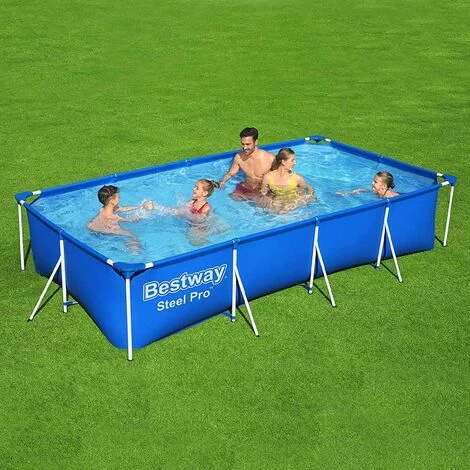 Bestway Piscine Steel Pro Avec Cadre En Acier 400x211x81 Cm Pompe Ă Filtre Incluse