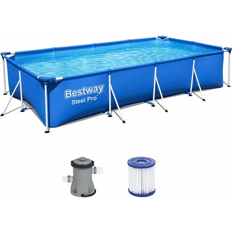 Bestway Piscine Steel Pro Avec Cadre En Acier 400x211x81 Cm Pompe à Filtre Incluse – Image 4