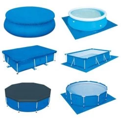 Forme Ronde PE étanche Pluie Anti-poussière Couverture De Piscine Accessoires En Tissu De Protection Diamètre 335 Cm